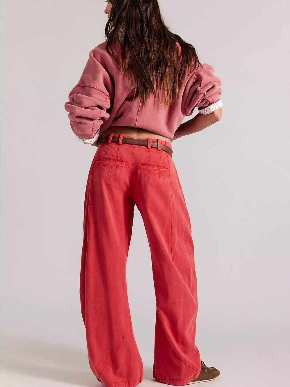 Free People spotlight barrel chino pants in Red
